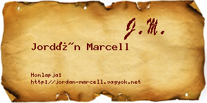 Jordán Marcell névjegykártya