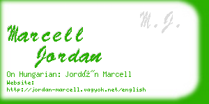 marcell jordan business card